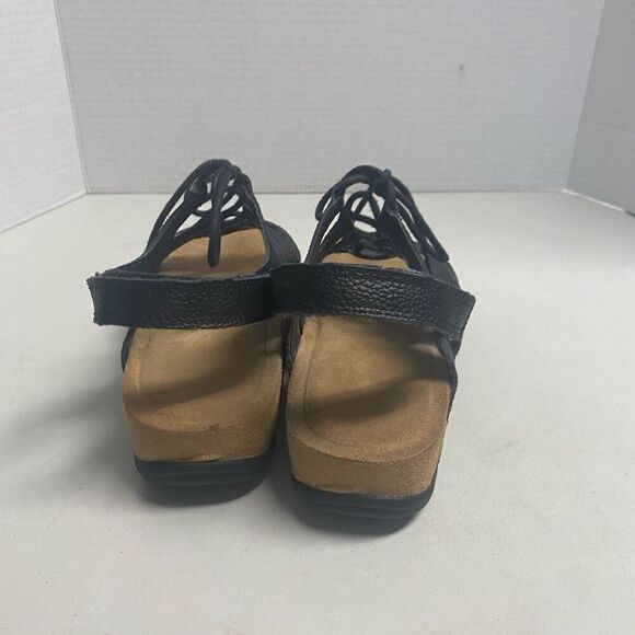 Maizie Style Leather Lace Up Black Sandals 7.5 SEE DESCRIPTION - Picture 4 of 10